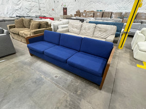 Blue Sofa w/ Wooden Supports