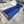 Blue Sofa w/ Wooden Supports