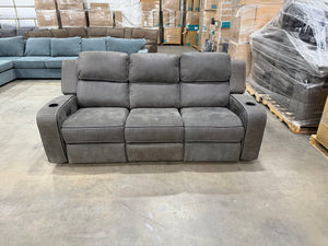 Brower Fabric Power Sofa *Damaged Electrical*