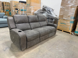 Brower Fabric Power Sofa *Damaged Electrical*