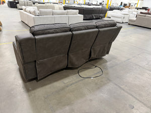 Brower Fabric Power Sofa *Damaged Electrical*