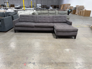 Charcoal Gray Tufted Sectional