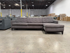 Charcoal Gray Tufted Sectional