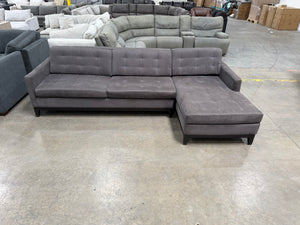 Charcoal Gray Tufted Sectional