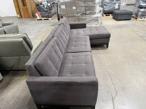 Charcoal Gray Tufted Sectional