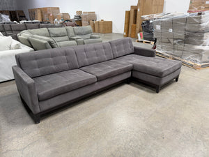 Charcoal Gray Tufted Sectional