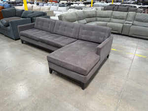 Charcoal Gray Tufted Sectional