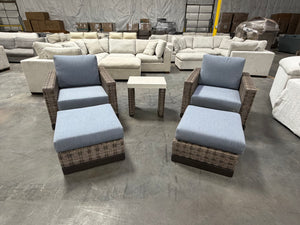 Knox 5-Piece Blue Outdoor Seating Set