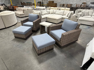 Knox 5-Piece Blue Outdoor Seating Set