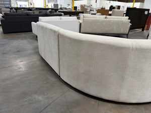 Beige 3-Piece Curved Sectional
