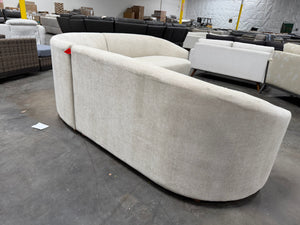 Beige 3-Piece Curved Sectional