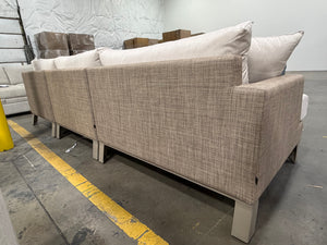 Modern Outdoor Sling 6-Piece Beige Sectional
