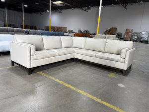 White Leather Sectional
