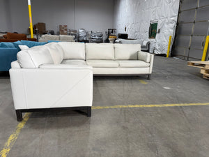 White Leather Sectional