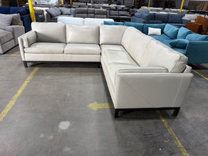 White Leather Sectional