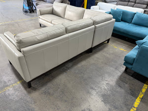 White Leather Sectional