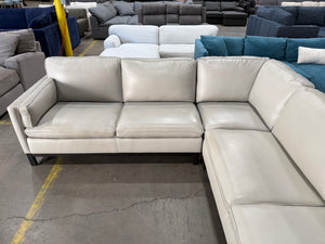 White Leather Sectional