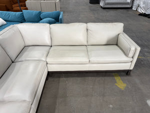 White Leather Sectional