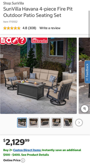 Sunvilla Havana 4-Piece Outdoor Patio Set