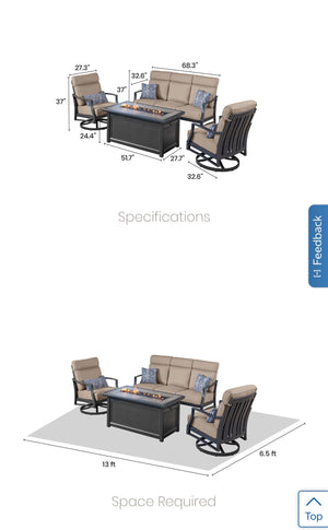 Sunvilla Havana 4-Piece Outdoor Patio Set