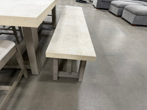 Modern 94" Table with 4 chairs and Bench