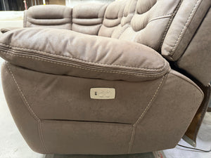 Brown Leather Recliner Sectional