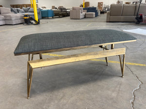 Dark Green Bench w/ Golden Accents