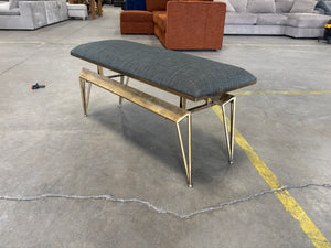 Dark Green Bench w/ Golden Accents