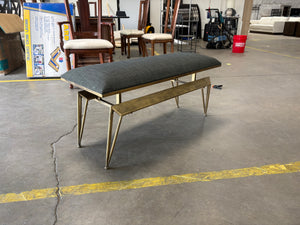 Dark Green Bench w/ Golden Accents