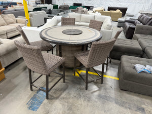 Nicolet 7-Piece High-Fire Outdoor Dining Set