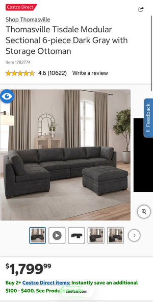 Thomasville Tisdale Modular Sectional 6-piece