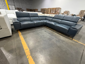 Abbyson Quinton Top Grain Leather Sectional