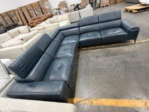 Abbyson Quinton Top Grain Leather Sectional