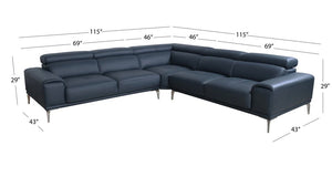 Abbyson Quinton Top Grain Leather Sectional