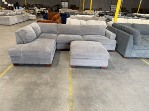 Thomasville Fabric Sectional with Ottoman