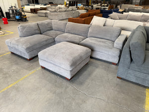 Thomasville Fabric Sectional with Ottoman