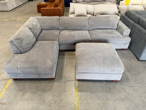Thomasville Fabric Sectional with Ottoman