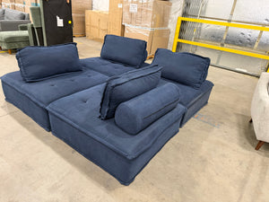 Blue Modular Sectional