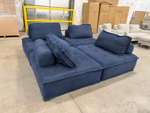 Blue Modular Sectional