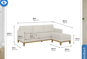 Henredon Murphy Sofa with Reversible Chaise