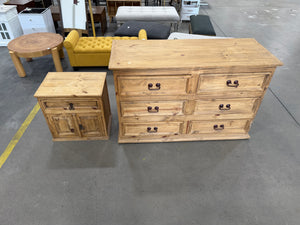 Wood Dresser and Nightsand