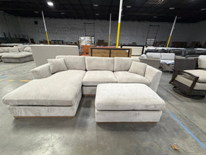 Henredon Caley Reversible Sofa Chaise with Ottoman