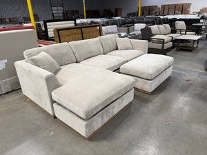 Henredon Caley Reversible Sofa Chaise with Ottoman