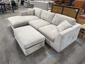 Henredon Caley Reversible Sofa Chaise with Ottoman
