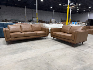 Positano 2-Piece Leather Living Room Set