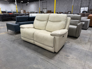 Leather Power Reclining Loveseat