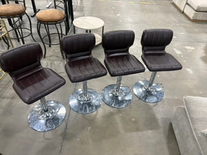 Brown Height Adjustable Barstools