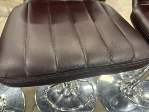 Brown Height Adjustable Barstools