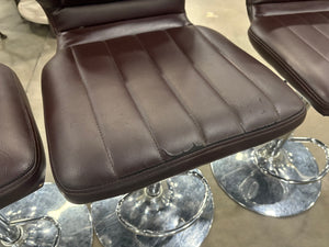 Brown Height Adjustable Barstools