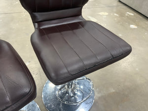 Brown Height Adjustable Barstools